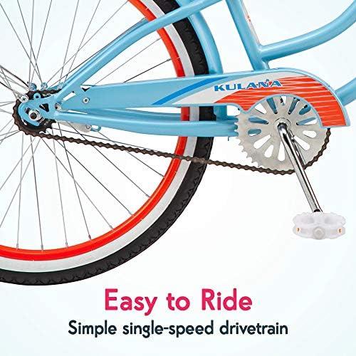 Kulana Lakona Shore, Tide or Wave Cruiser Bike, 20, 24 or 26 Inch Bike for Adults and Youth, 7 or Single Speed Beach Cruiser Bicycle