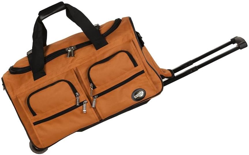 Rockland Rolling Duffel Bag, Black, 22"