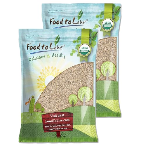 Food to Live Organic Spelt Berries, 3 Pounds - Non-GMO, Whole Grain, Non-Irradiated, Vegan Superfood, Bulk, Product of the USA