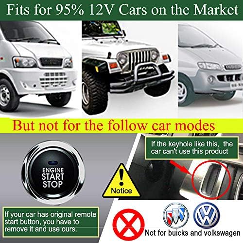 Universal Car Remote Engine Starter Push Engine Start for Car Keyless Entry Lock/Unlock Trunk Release Remote Key or Phone Control Gifts for Man