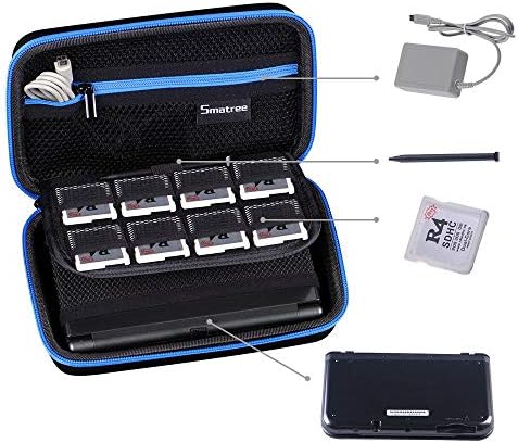 Smatree Carrying Case for Nintendo 3DS XL/2DS XL | Hard Protective Shell Travel Case for Nintendo New 3DS - Super NES Edition-Black/Red