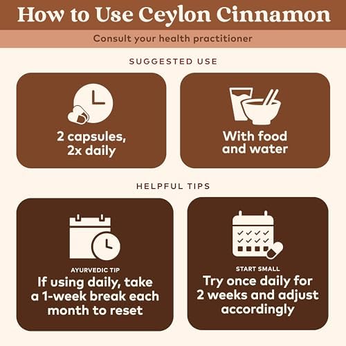 ORGANIC INDIA Ceylon Cinnamon Supplement - Organic Ceylon Cinnamon Capsules, Cinnamon Pills Herbal Supplement, Support Digestion, Source of Antioxidants, USDA Organic, Vegan, Gluten-Free - 90 Capsules
