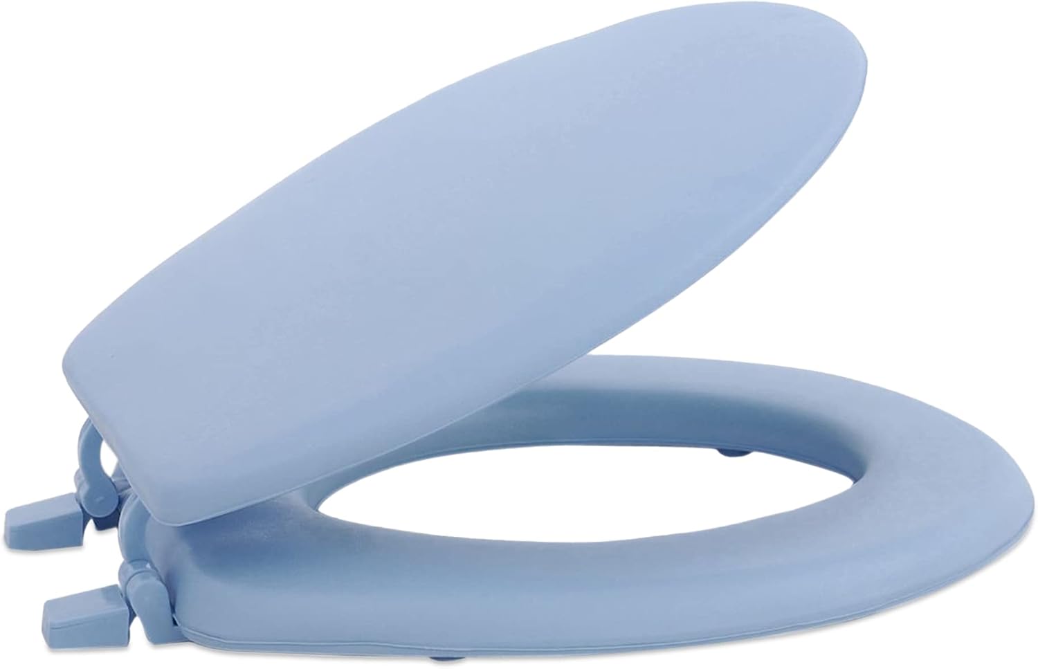 Soft Elongated Vinyl Toilet Seat, Black - 19 Inch Soft Vinyl Cover with Comfort Foam Cushioning - Fits All Elongated Size Fixtures - Easy to Install Fantasia by Achim Home Decor