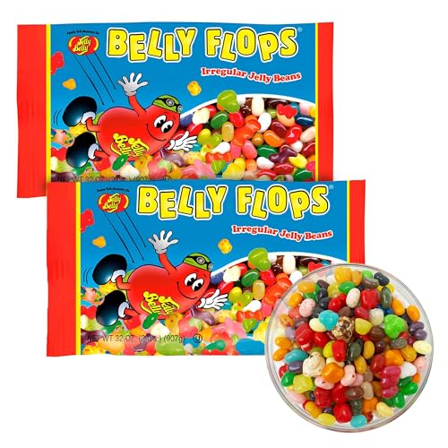 Jelly Belly Belly Flops – Fun-Shaped Candy Treats - Jelly Beans Bulk Pack for Parties and Events (Pack of 1, 2lb bags)