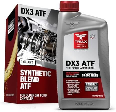 TRIAX DX3 ATF - Compatible with All GM Dexron III and Ford Mercon Applications- Multi-Purpose, Friction Optimized, High Mileage Automatic Transmission Fluid (5 Gallon)