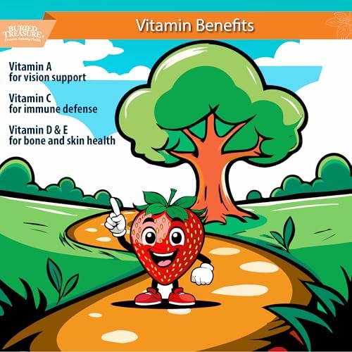 Buried Treasure Children's Daily Multi Liquid Multivitamin & Minerals Nutritional Dietary Vegan Supplement for Kids No Artificial Ingredients