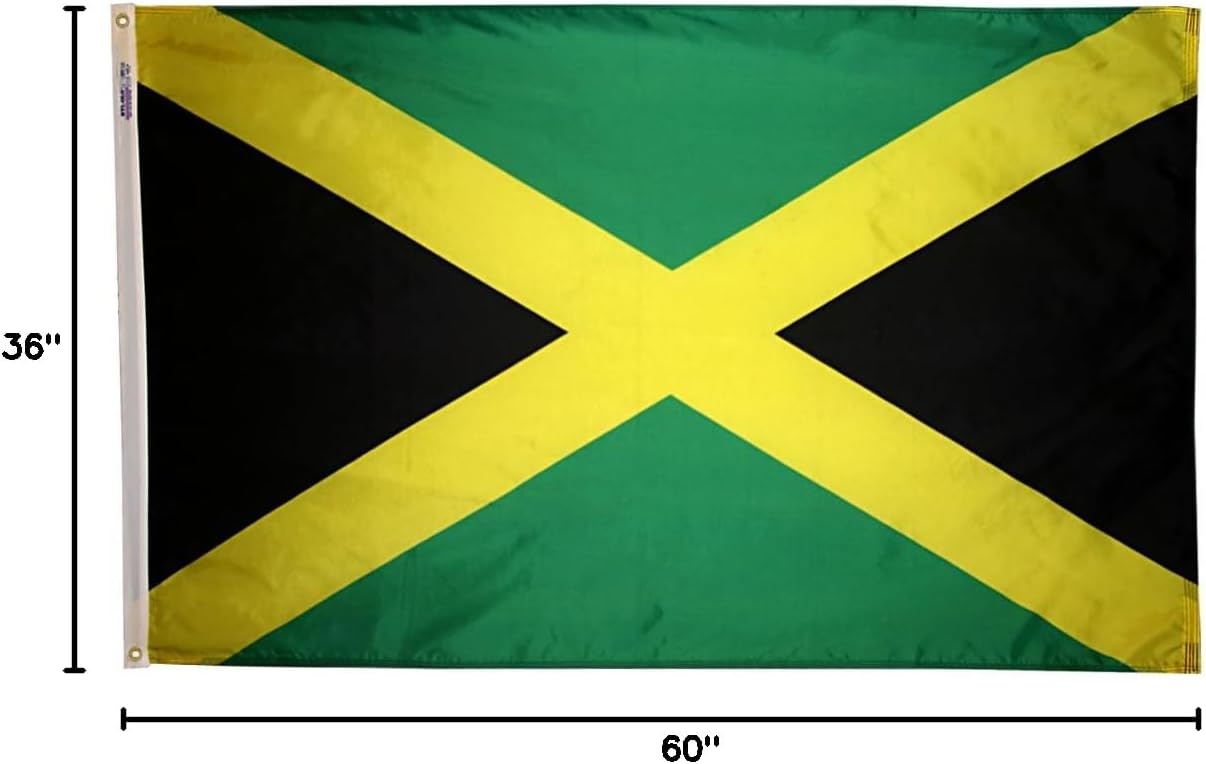 Annin Flagmakers Jamaica Flag - 4 x 6 Feet (Model 194242) | USA-Made to Official United Nations Design Specifications