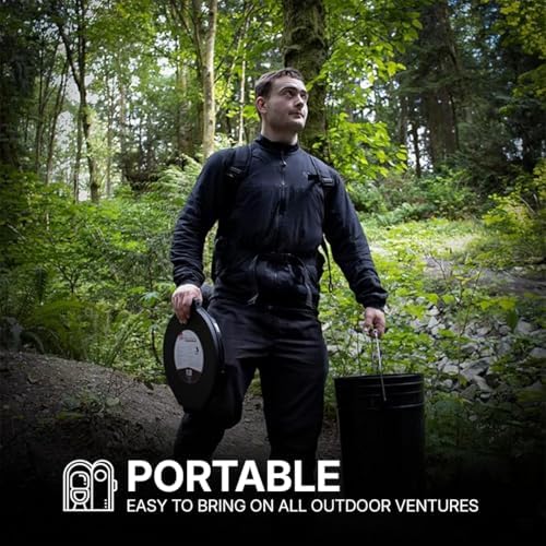 72 HRS Premium Portable Camping Toilet Seat with Lid for 5 Gallon Buckets | Portable Toilet for Outdoor Camping, Hiking, Emergency Prep, Backcountry