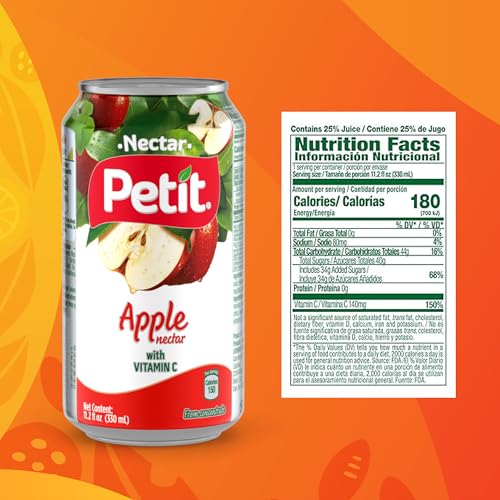 Petit Pineapple Nectar, 330 ml Cans (Pack of 24) – Refreshing Tropical Fruit Juice Beverage