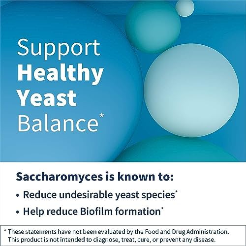 Klaire Labs SFI Health Saccharomyces Boulardii, 60 Count | 3 Billion CFU Yeast Probiotics for Digestive Health & Immune Support, Diarrhea Relief for Healthy Bowel Function