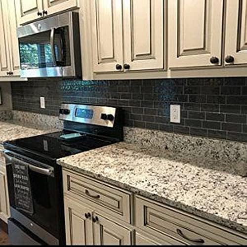Self Adhesive Vinyl Countertop Wrap | Gray White Black Granite Quartz Marble Contact Paper | Peel and Stick Counter Top Laminate Sheet | 36" x 120"