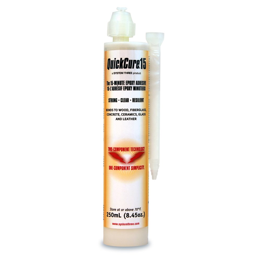System Three Quick Cure 15 Epoxy Adhesive, 1 Pt Bottle Kit, Amber