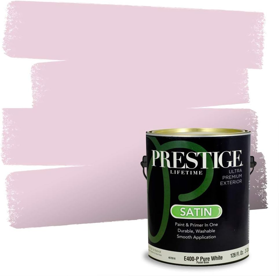 PRESTIGE Paints Exterior Paint and Primer In One, 1-Gallon, Satin, Comparable Match of Sherwin Williams* Grandeur Plum*