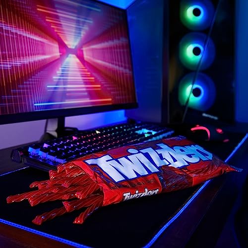 TWIZZLERS Twists Strawberry Flavored Licorice Style, Chewy Candy Bag, 16 oz | Strawberry Flavored Chewy Licorice Style Twists, Low Fat and Kosher, Classic Movie Snack for Parties and Candy Dishes, 16 oz
