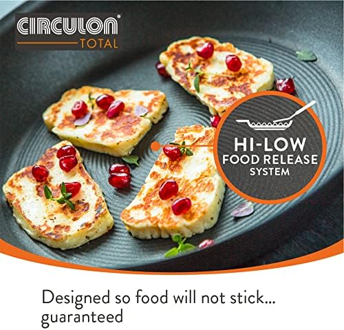 Circulon - Total - Saute Pan with Lid 28cm - Durable Non Stick - Hard Anodised - Induction - Oven and Dishwasher Safe - Lifetime Guarantee