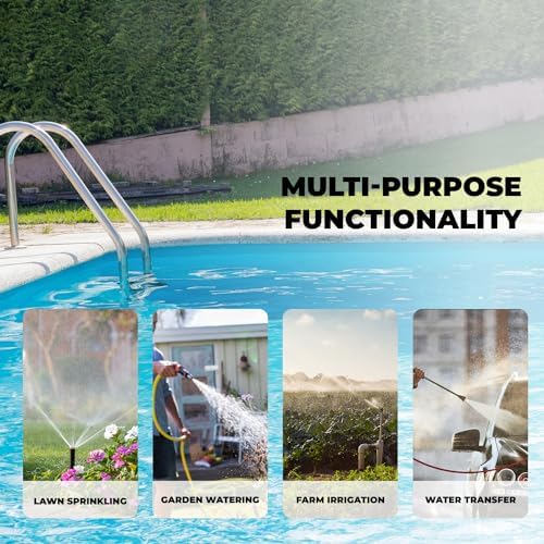 XtremepowerUS 1.6HP Water Transfer Pump w/Automatic Electronic Controller 1268GPH Shallow Well Pump Garden Booster Sprinkler Irrigation Lawn Farm