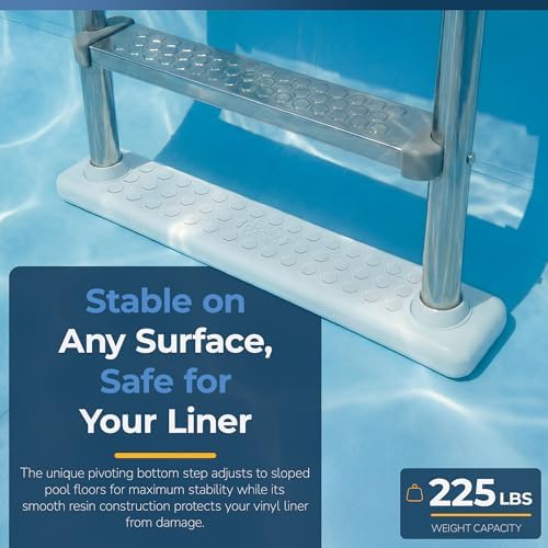 Blue Wave Premium Stainless Steel in-Pool Ladder for Above Ground Pools