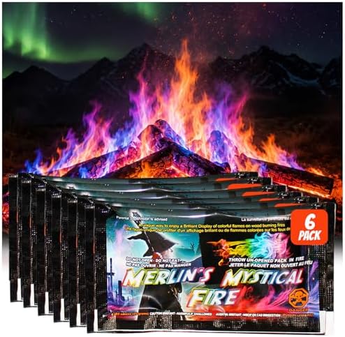 Mystical Fire Merlin’s Fire Color Changing Packets Fire Color Packets 6pk | 6-pack color changing fire packets creates colorful flames in fire