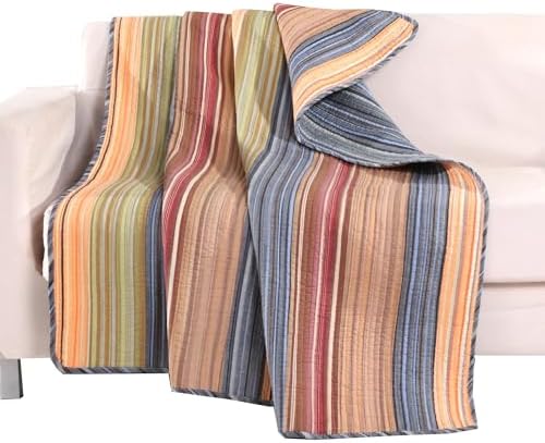 Greenland Home Katy Reversible 100% Cotton Throw Blanket