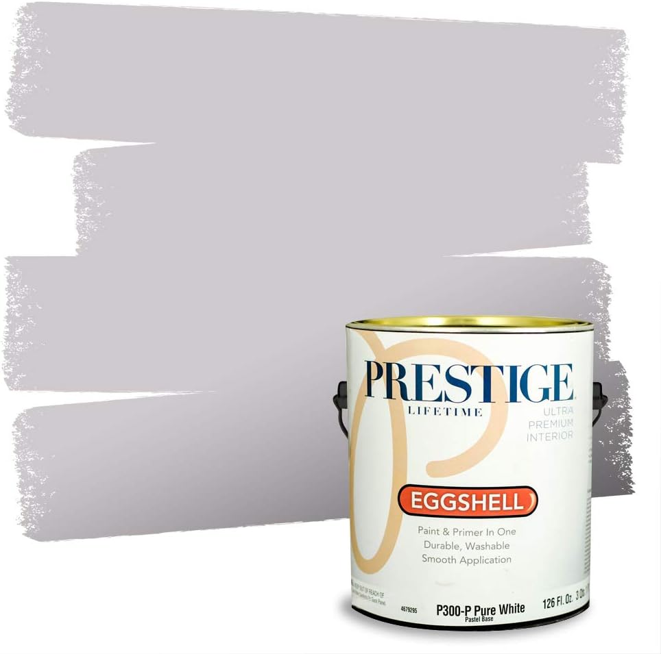 PRESTIGE Paints Exterior Paint and Primer In One, 1-Gallon, Satin, Comparable Match of Sherwin Williams* Ash Violet*