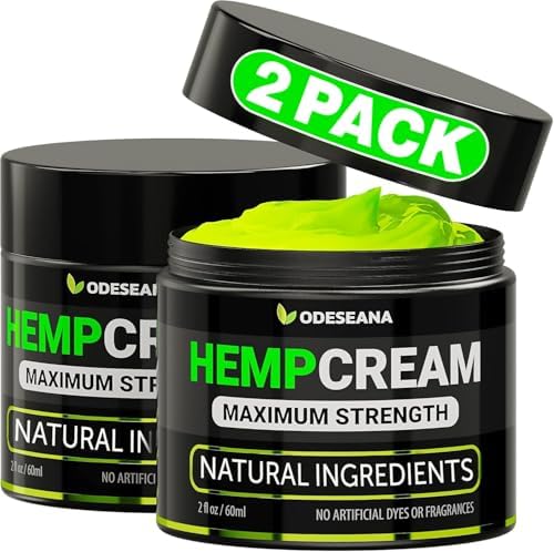 Hemp Cream with Arnica, Hemp Oil, MSM - 2 Pack - Maximum Strength Skin Care