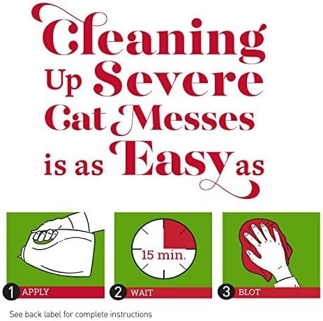 Nature’s Miracle Advanced Cat Stain & Odor Eliminator, Severe Mess, 32 oz | Enzymatic Cleaner Eliminates the Toughest Cat Messes, For Use on Multiple Surfaces, Safe For Pets and Home*, Fresh Scent