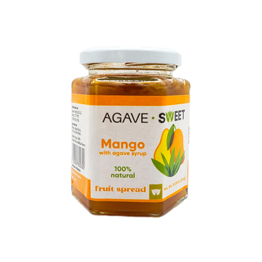 Agave Sweet Mango Fruit Spread with Agave Syrup No Sugar Fruit Spread 10 oz