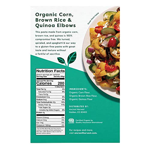 Ancient Harvest Organic Quinoa Pasta, Rotelle, 8 Ounce (Pack of 12)