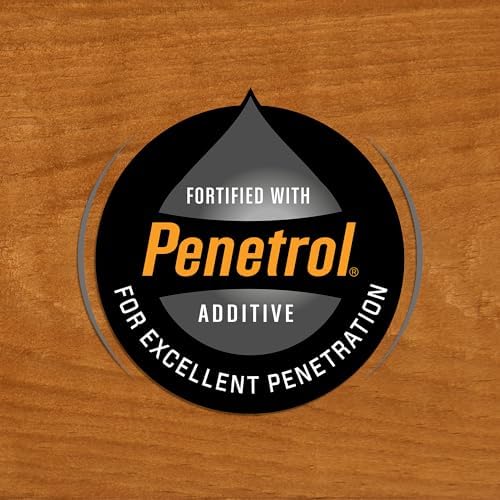 Flood CWF-UV 5 gal Honey Gold Transparent Exterior Wood Stain & Sealer | Oil-Based Penetrating Deck, Fence & Siding Stain, Water Repellent UV