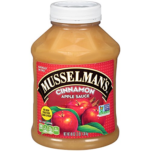 Musselman's Unsweetened Apple Sauce - low calorie, gluten free snack, low sodium, kosher, fat-free, no cholesterol, no high fructuse corn syrup, from 100% fresh American Grown Apples. (48oz x 8)