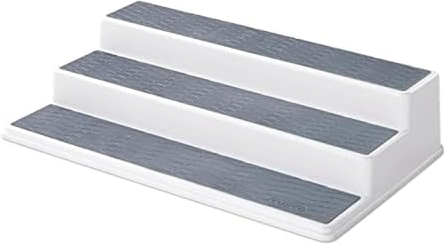Copco 3-Tier Spice Rack Organizer for Cabinet - 15 Inch Non-Skid Pantry Organizer and Storage Shelf for Spices, Canned Goods, Seasonings - White and Gray Kitchen Cabinet Organizer