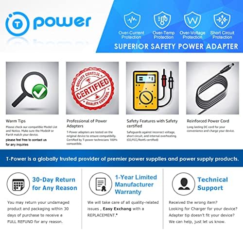 T POWER Fast Quick Charger for NOCO GB150 GB250 GB251 GB500 XGC4 UltraSafe Lithium Jump Starters Ac Dc Adapter Class 2 Power Supply Cord