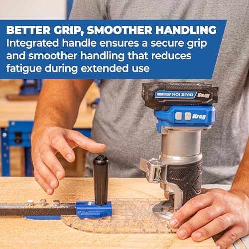 Kreg Trim Router Circle Guide - Single Grip Handle for Stability - For 3-1/2" to 52" Diameter Circles - Compatible with Most Trim Routers