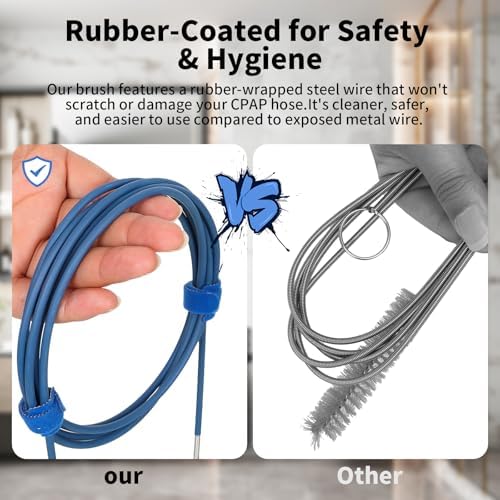 CPAP Cleaner Kit - Dedicated Basin & Flexible Tube Brush | CPAP cleaning kit: dedicated basin, long brush, drying hook