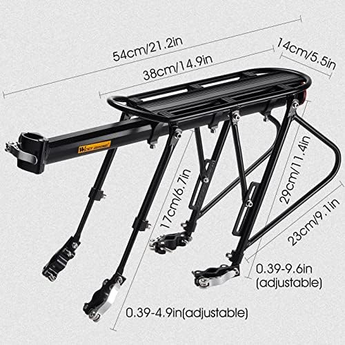 West Biking 220LB Solid Bearing Universal Adjustable Bike Cargo Rack Stand |  220LB high load-bearing capacity, quick disassembly design, universal for bicycles, suitable for Ebike