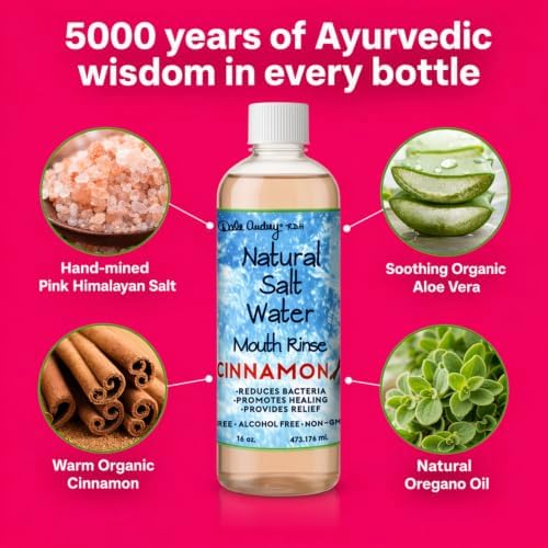 Dale Audrey Pink Himalayan Salt Water Rinse, Cinnamon Mouthwash, 16 oz