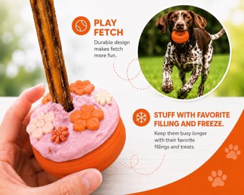 Bully Stick Holder for Dogs - Medium Size - Interactive Dog Toy, Dog Treat Holder, Slow Feeder, Treat Dispenser, Chew Toy and Dog Safety Device