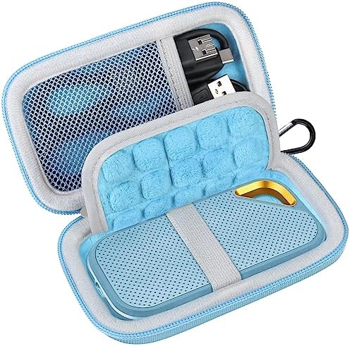 Lacdo Hard Carrying Case for SanDisk Extreme Pro/SanDisk Extreme Portable External SSD 500GB 1TB 2TB 4TB 8TB USB-C Solid State Drive EVA Shockproof