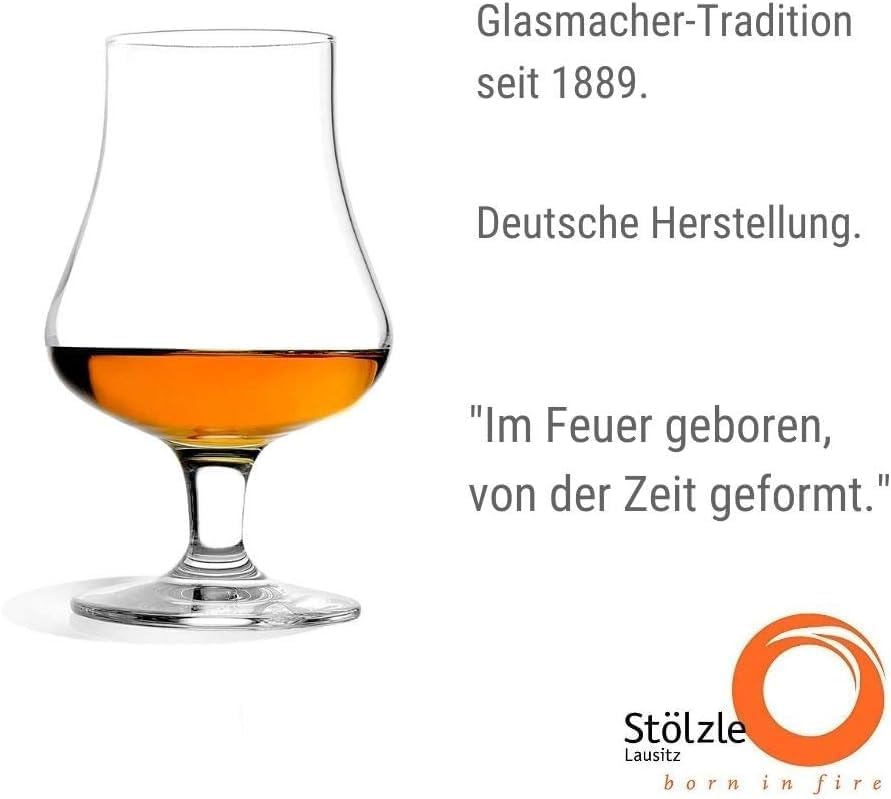 Stölzle Lausitz Whisky Nosing Glasses Set of 2 (Tasting Glass #1). Dishwasher Safe