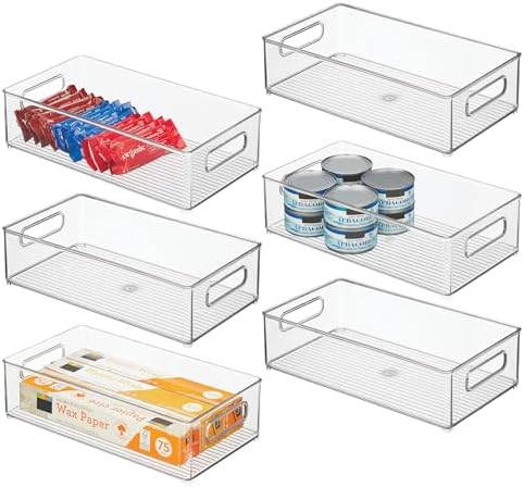 iDesign Stackable Fridge Bin | Storage Bin for Freezer or Pantry Organization, Clear, Made in USA