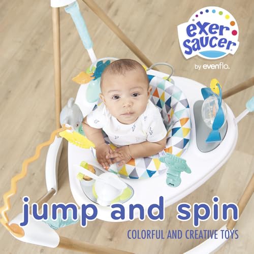 Evenflo Exersaucer Wood Frame Jumper, Woodland Wonder