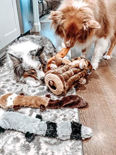 ZippyPaws Burrow Hide & Seek Plush Puzzles - Monkey 'n Banana | Interactive Dog & Puppy Toys for Boredom, Stimulating Pet Products to Keep them Busy, Squeaky Toy for Enrichment