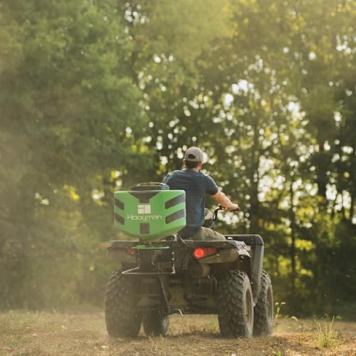 Hooyman ATV Seeder with 125 lb Hopper, Universal Mounting System, and Seed Rate Adjustment for Seeding and Land Management