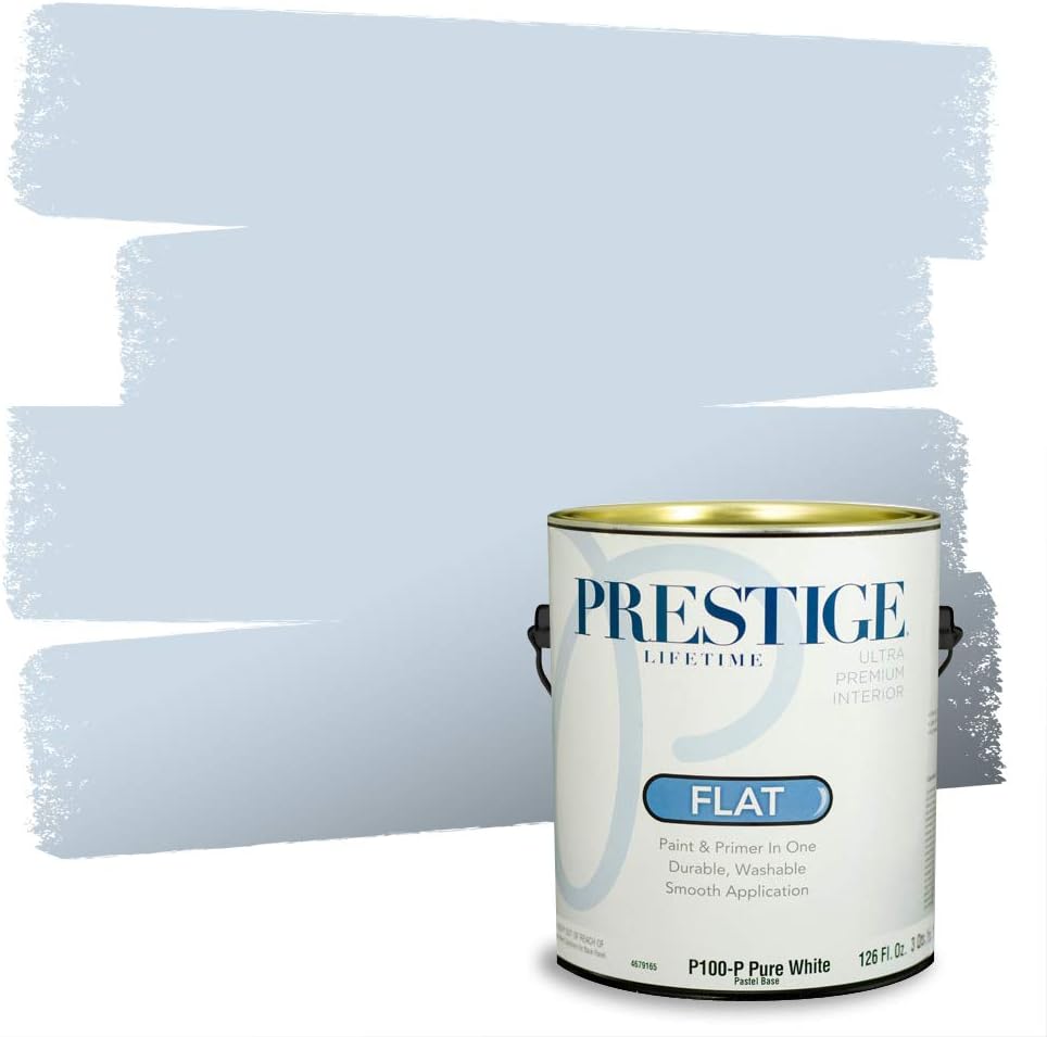 PRESTIGE Paints Exterior Paint and Primer In One, 1-Gallon, Semi-Gloss, Comparable Match of Sherwin Williams* Nifty Turquoise*