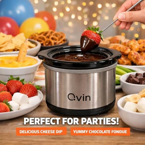 0.65 qt slow cooker warmer, fondue pot set,chocolate melting pot