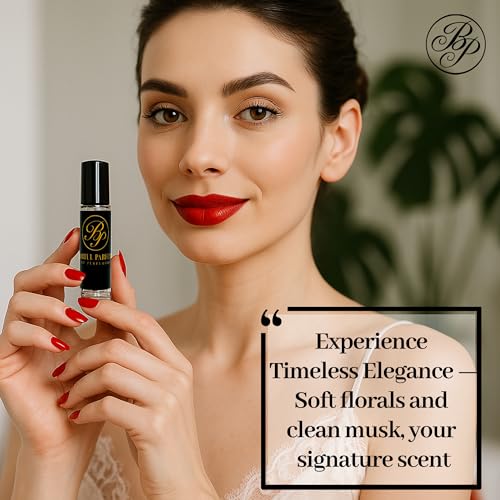 Comparable to White Linen Alcohol-Free Fragrance - 8ml Travel Size Perfume Oil in Glass Bottle, Perfume Oil Roll On Rollerball for On the Go Use