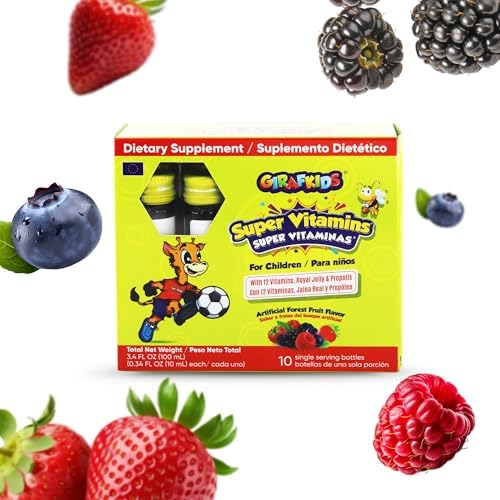 GirafKids Liquid Multivitamin for Kids with B Complex, 8 Fl Oz, Ages 4+