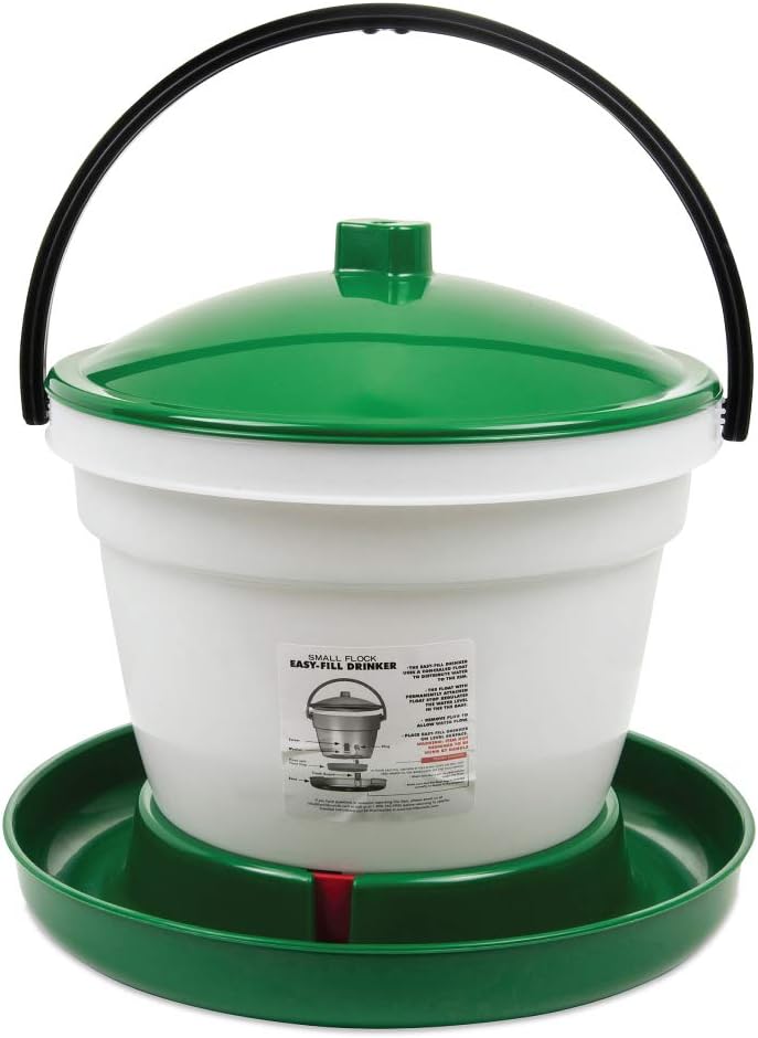 Harris Farms Easy-Fill Poultry Drinker, NO BPA Plastic, 6.25 Gallon | Large Capacity Poultry Drinker, Top-Fill Design, Durable NO BPA Plastic Construction, Ideal for Chickens & Backyard Flocks