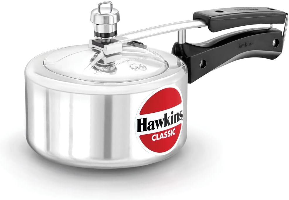 Hawkins Aluminium 8 Litre Classic Pressure Cooker, Tall Design Inner Lid Cooker, Big Cooker, Silver (Cl8T)
