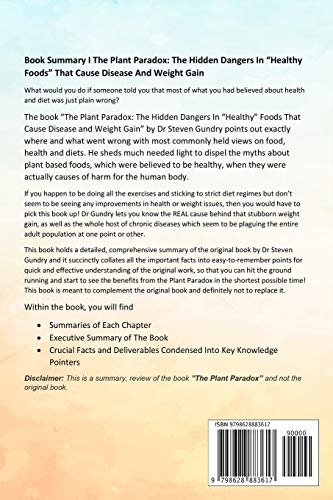 Summary: The Plant Paradox: The Hidden Dangers In "Healthy" Foods That Cause Disease and Weight Gain By Dr Steven R. Gundry